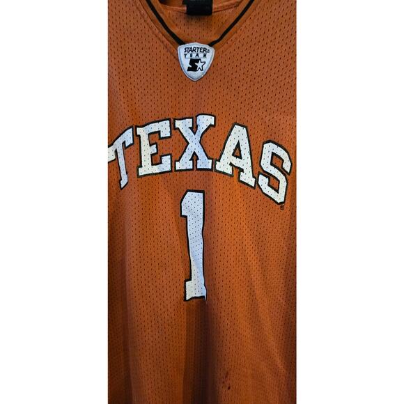 Vintage Starter‎ TEXAS Longhorns Orange Sleeveless Jersey Football Mens XL - Picture 2 of 5